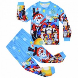 Size is 4T-5T(110cm) The Amazing Digital Circus Long Sleeve 2 Pieces Pajamas For kids Costumes