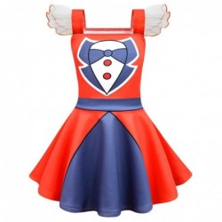 Size is 2T-3T(100cm) The Amazing Digital Circus Caine Dress For Girls Flutter Sleeve Square Neck Summer Outfits