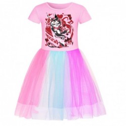 Size is 2T-3T(100cm) Hazbin Hotel Rainbow Summer dress for girls Short Sleeves 1 pieces Dress