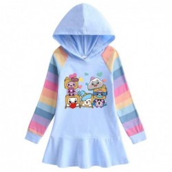 Size is 1.5T-2T(90cm) rainbow Long Sleeve LANKY BOX Hoodie dress For girls Spring Outfits