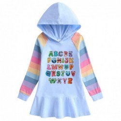 Size is 1.5T-2T(90cm) Alphabet lore rainbow Long Sleeve Hoodie dress For girls Spring dress