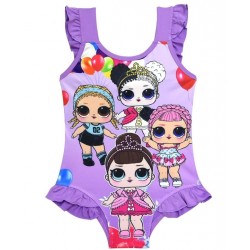 Size is (3T-4T)/XS Cute Girl Sleeveless Lol Surprise Doll Bathing Suit