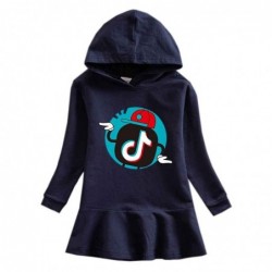 Size is 1.5T-2T(90cm) Tik Tok rainbow Long Sleeve Hoodie dress For girls Spring dress pink