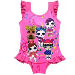 Size is (3T-4T)/XS Cute Girl Sleeveless Lol Doll One Piece Bathing Suit