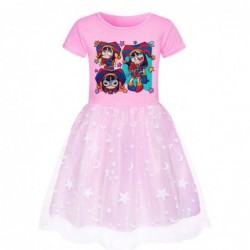 Size is 2T-3T(110cm) The Amazing Digital Circus Pomni Rainbow tulle mesh dress For girls