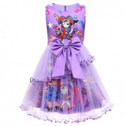 Size is 2T-3T(110cm) For girls The Amazing Digital Circus tulle mesh Sleeveless dress Cake skirt