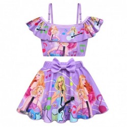 Size is 2T-3T(110cm) taylor swift 2 piece Sleeveless bowknot Swimsuits for girls pink