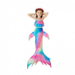 Size is 3T-4T(110cm) mermaid girl swimsuit with tail dress swimsuit Children bikini