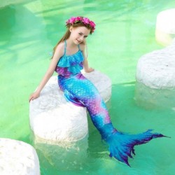 Size is 3T-4T(110cm) mermaid swimsuit kids pink mermaid top