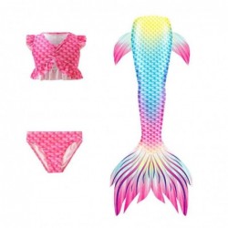 Size is 3T-4T(110cm) mermaid toddler bathing suit hot pink mermaid gown