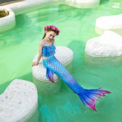 Size is 3T-4T(110cm) mermaid swimsuit toddler toddler girl mermaid swimsuit