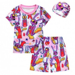 Size is 4T-5T(110cm) Short Sleeves The Amazing Digital Circus Jax swimsuit for girls with shorts