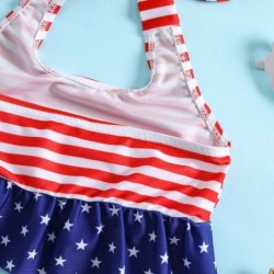 Size is 6-12M(80cm) bikini two piece swimsuit for girls american flag swimsuit for toddler girls