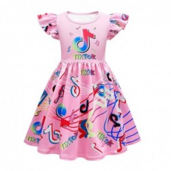 Size is 2T-3T(100cm) TikTok outfits for birthday Dress Girls Flying sleeve A-line dress