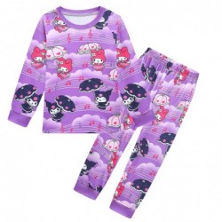 Size is 2T-3T(100cm) Kuromi Long Sleeve Pajamas sets For girls Pikmin Costumes