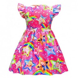 Size is 2T-3T Short Ruffle Sleeve Jojo Siwa Dress For Little Girl Pink