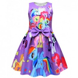 Size is 2T-3T  Sleeveless Unicorn My Little Pony Dress With Mesh For Little Girls