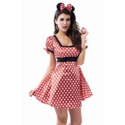 Size is One Size Sexy Womens Glamour Minnie Mouse Fancy Dress Halloween Costume