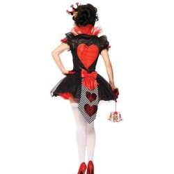 Size is One Size Cosplay Queen Of Hearts Halloween Costume Black Adult Womens