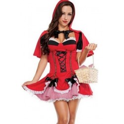 Size is S Little Red Riding Hood Fairytale Costume Red Sexy Ladies