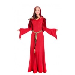 Size is One Size Little Red Riding Hood Dress Halloween Costume Red For Womens