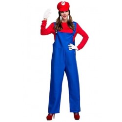 Size is M Super Marie Mario Halloween Sexy Costumes Red And Blue