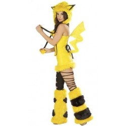 Size is S Hooded Pikachu Halloween Costume Yellow For Womens