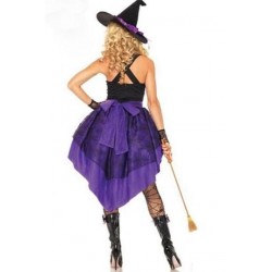 Size is M Sexy Womens Adult Plus Size Witch Halloween Costume Purple