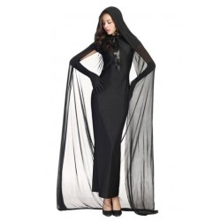 Size is M Ghost Chiffon Cape Witch Adult Costume Red Womens