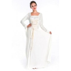 Size is S Halloween Renaissance Princess Medieval Elegant Costume White