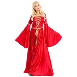 Size is S Renaissance Womens Royal Retro Halloween Costume Red