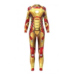 Size is S Iron Man Bodysuit Halloween Superhero Costume Fancy Marvel Movie
