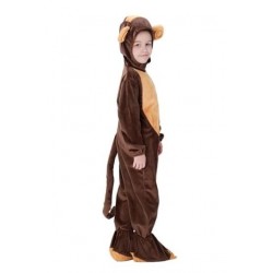 Size is S Boys Cartoon Onesies Pajamas Monkey Coffee Costumes Kids