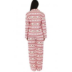 Size is S Reindeer Printed Long Sleeve Two-piece Christmas Pajamas Womens