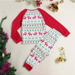 Size is 1T-2T His And Hers Snowflake Reindeer Print Christmas Pajamas Party