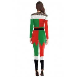 Size is M Oliver Green Fancy Women's Santa Bodysuit Christmas Costume