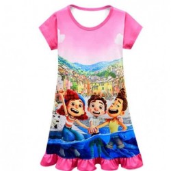 Size is 100cm  For Girls Luca And Friends Print Ruffle Short Sleeve Casual Dress kids