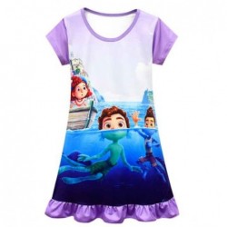 Size is 100cm  For Girls Dress Luca Alberto Print Ruffle Short Sleeve Casual kids