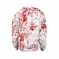 Size is M Long Sleeve Blood Sweatshirt Halloween Costumes For Adult