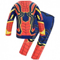 Size is 5T-6T(120cm) Cosplay Avengers Spiderman Long Sleeve 2 Pieces Mask Halloween Costumes For kids