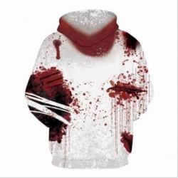 Size is S For Couples blood or colorful Printed Hooded Big Size Sweatshirt Halloween Costumes 2021