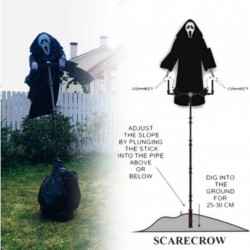 Size is OneSize Scream ScareCrow Halloween Outdoor Party Decorations For Yard Garden