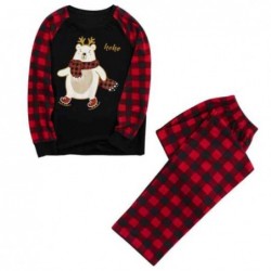 Size is 3M Cartoon bear Family Matching Christmas Pajamas Sleepwear For Pajamas Party
