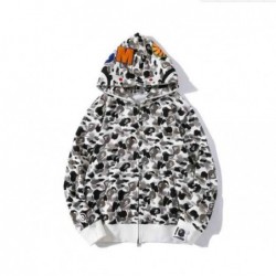 Size is S Shark's Mouth 3D Printed Hooded Fashion Zipper For Man/boys Sweatshirt Halloween Costumes Camouflage