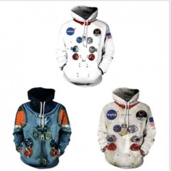 Size is S  Plus Size Space Printed Sweatshirt Kangaroo Pocket Hoodies Pullover For Couples Halloween Costumes