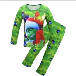Size is 5T-6T(120cm) The Grinch Claus Pajamas 2 sets For Kids Christmas gift 5T-12T  Mask Scarf Gloves