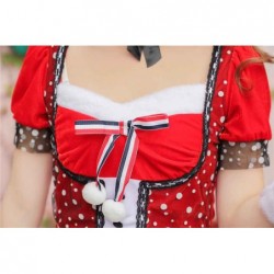 Size is M For Adult Sexy Cute Girl 2piece Red Christmas Dress Costumes With Gloves Hat socks