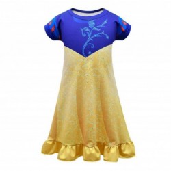 Size is 2T-3T(100cm) Girls Short sleeves Snow White Princess Falbala Summer Dress For Children's Day Costumes
