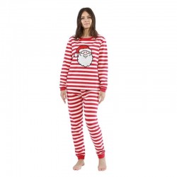 Size is 1T-2T Pants Christmas Family Pajamas Santa Claus Print Top Striped