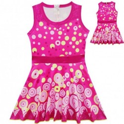 Size is 2T-3T(100cm) Mia and Me Print Sleeveless Crew Neck Swim Dress One Piece For girls 2T-12T